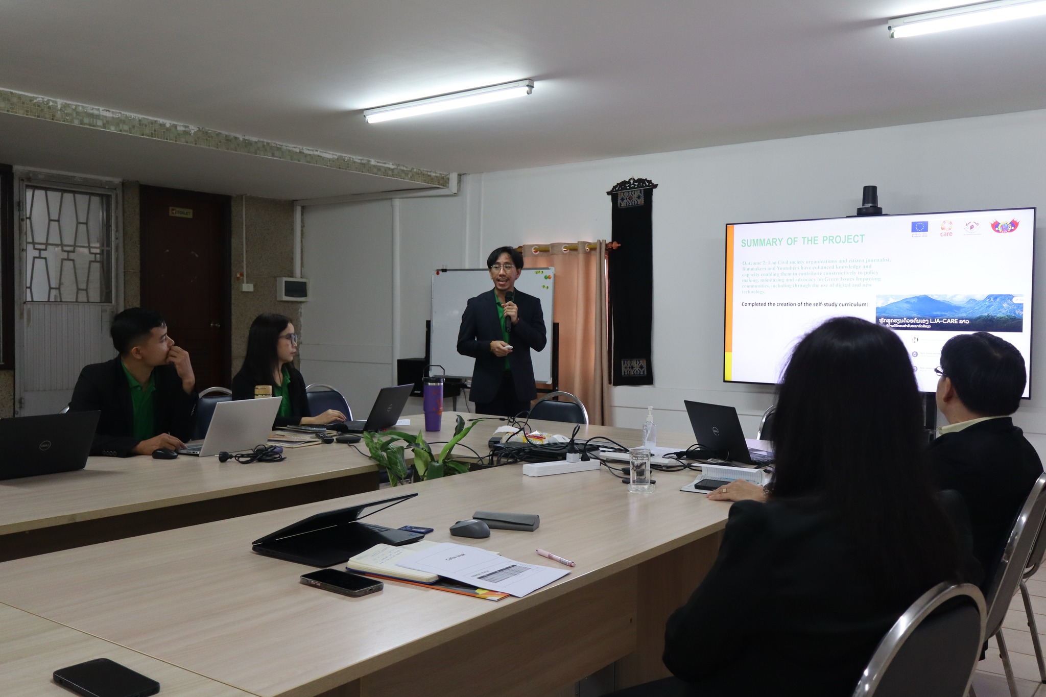ກອງປະຊຸມ ຄະນະກຳມະການຄຸ້ມຄອງໂຄງການ GAMCIL. The Steering Committee Meeting for GAMCIL Project